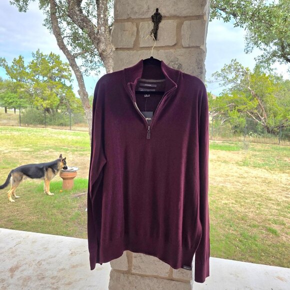 Eddie Bauer Men's XL Cotton Merino Wool Half Zip Pullover Sweater NWT - Picture 3 of 9